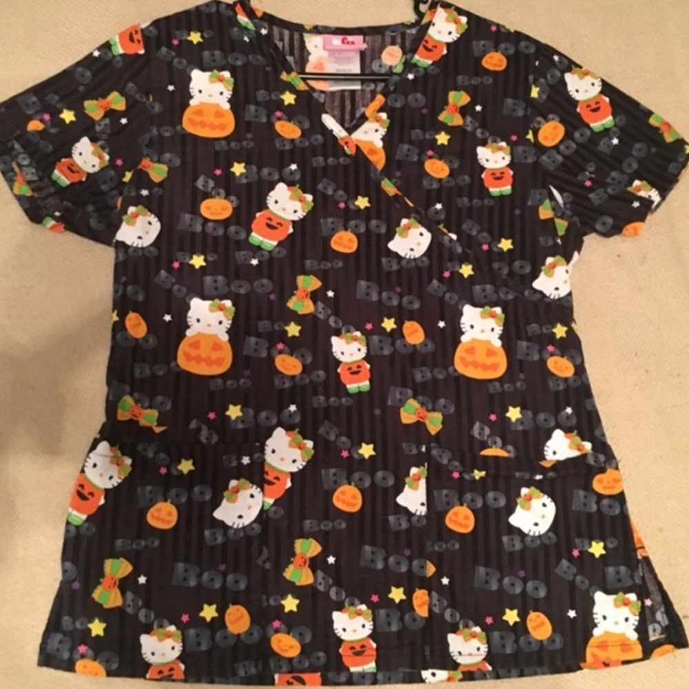 Hello Kitty Halloween Scrub top XS